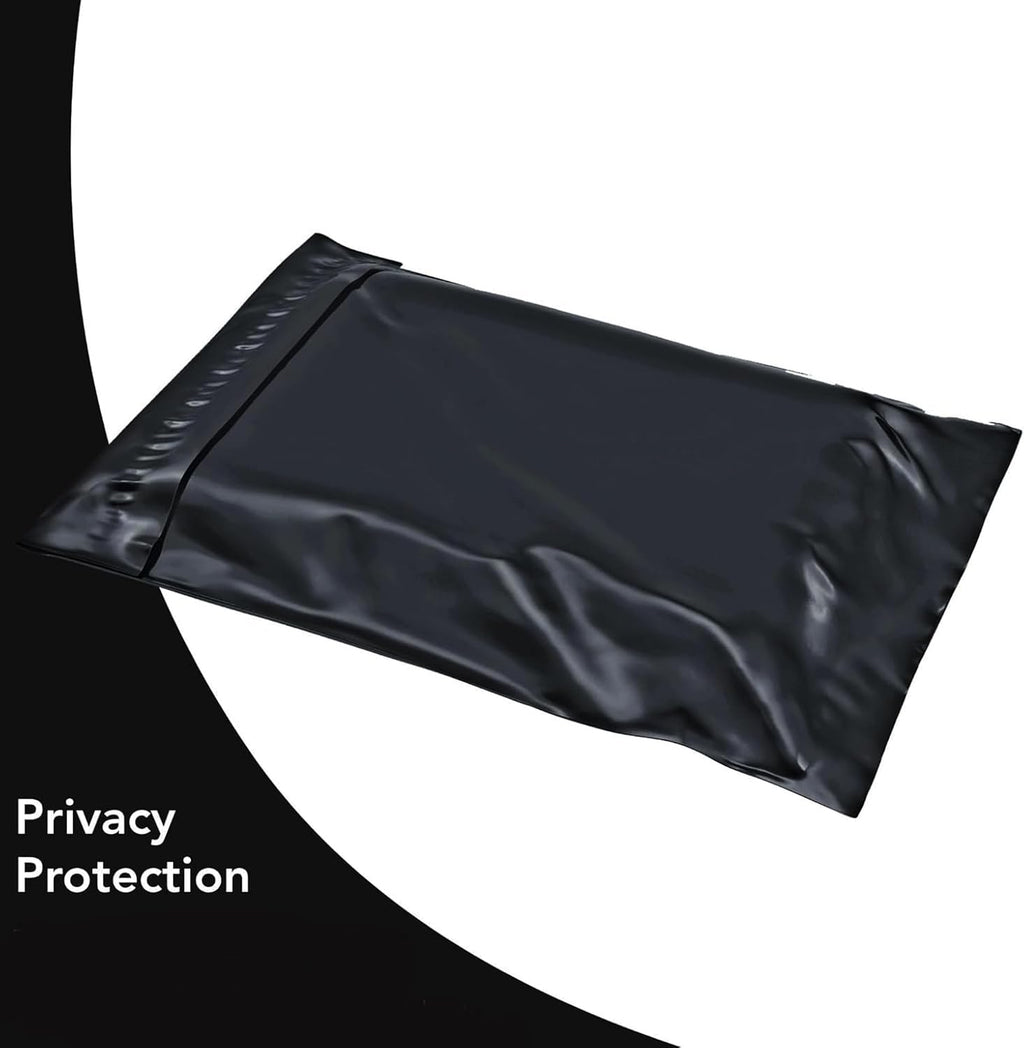 Durable Black Polyethylene Mailing Bags, Waterproof Self-Adhesive Shipping Postal Courier Bags