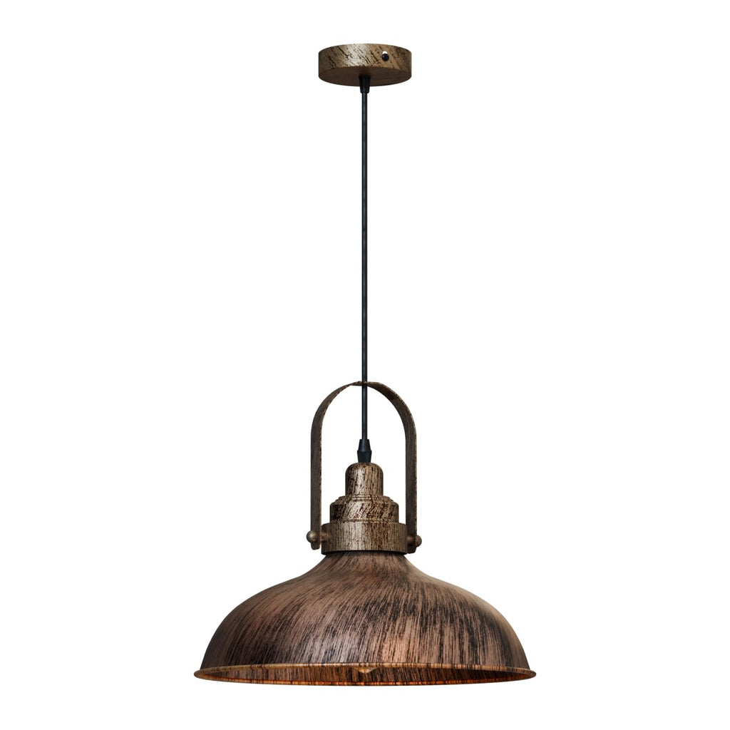 Chic Brushed Copper Metal Vintage Ceiling Pendant Light Fixture, Modern Retro Design