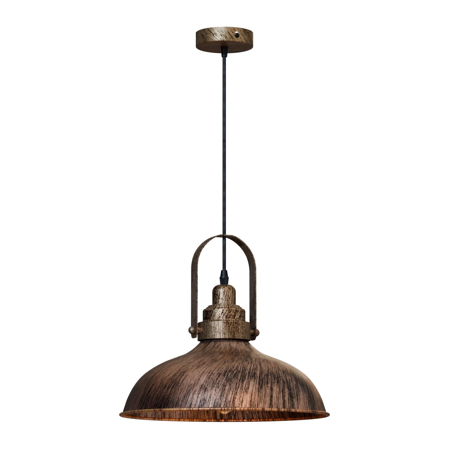 Chic Brushed Copper Metal Vintage Ceiling Pendant Light Fixture, Modern Retro Design
