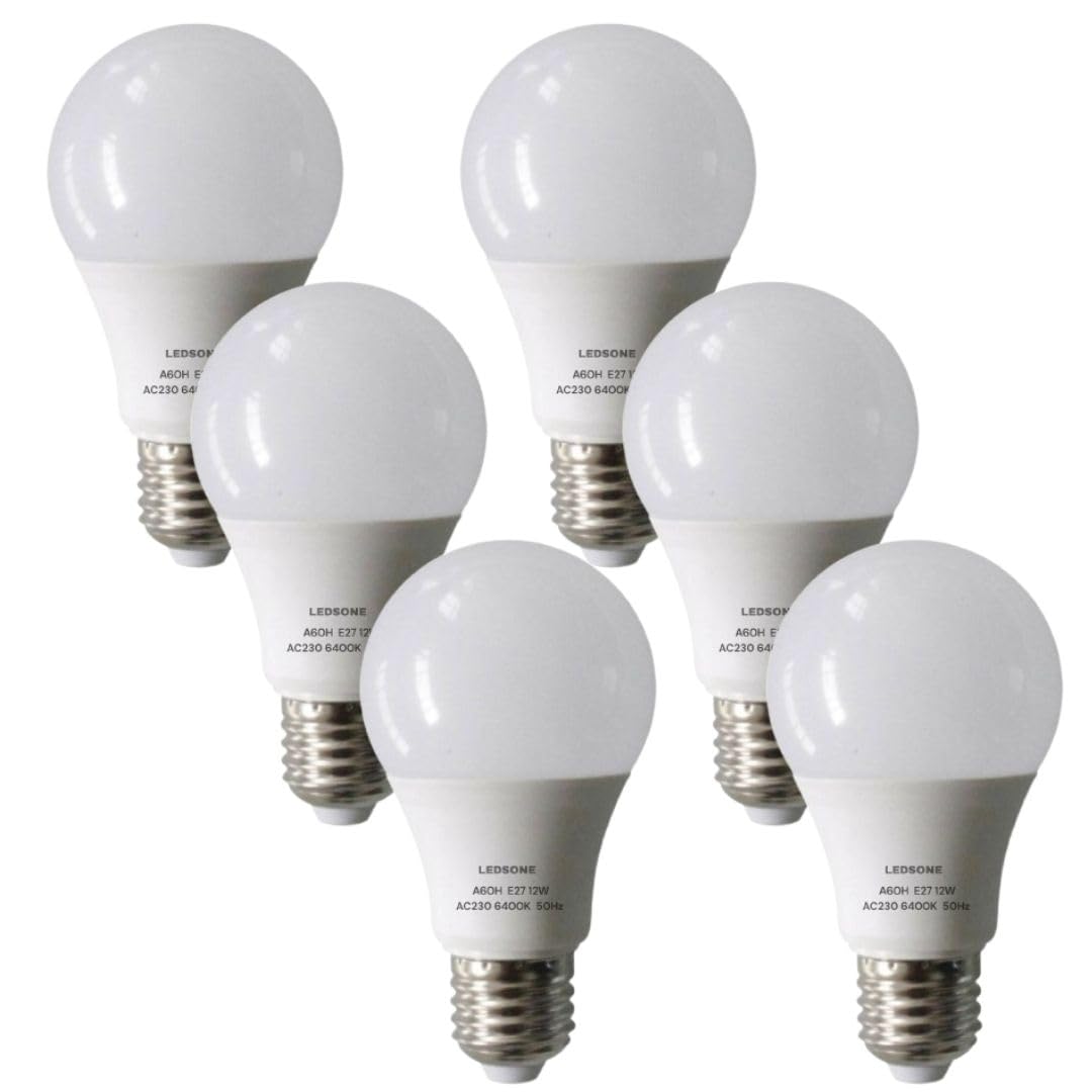6 Pack LED E27/B22 Bulb 5W-22W Cool White 6400K Non Dimmable ~6294