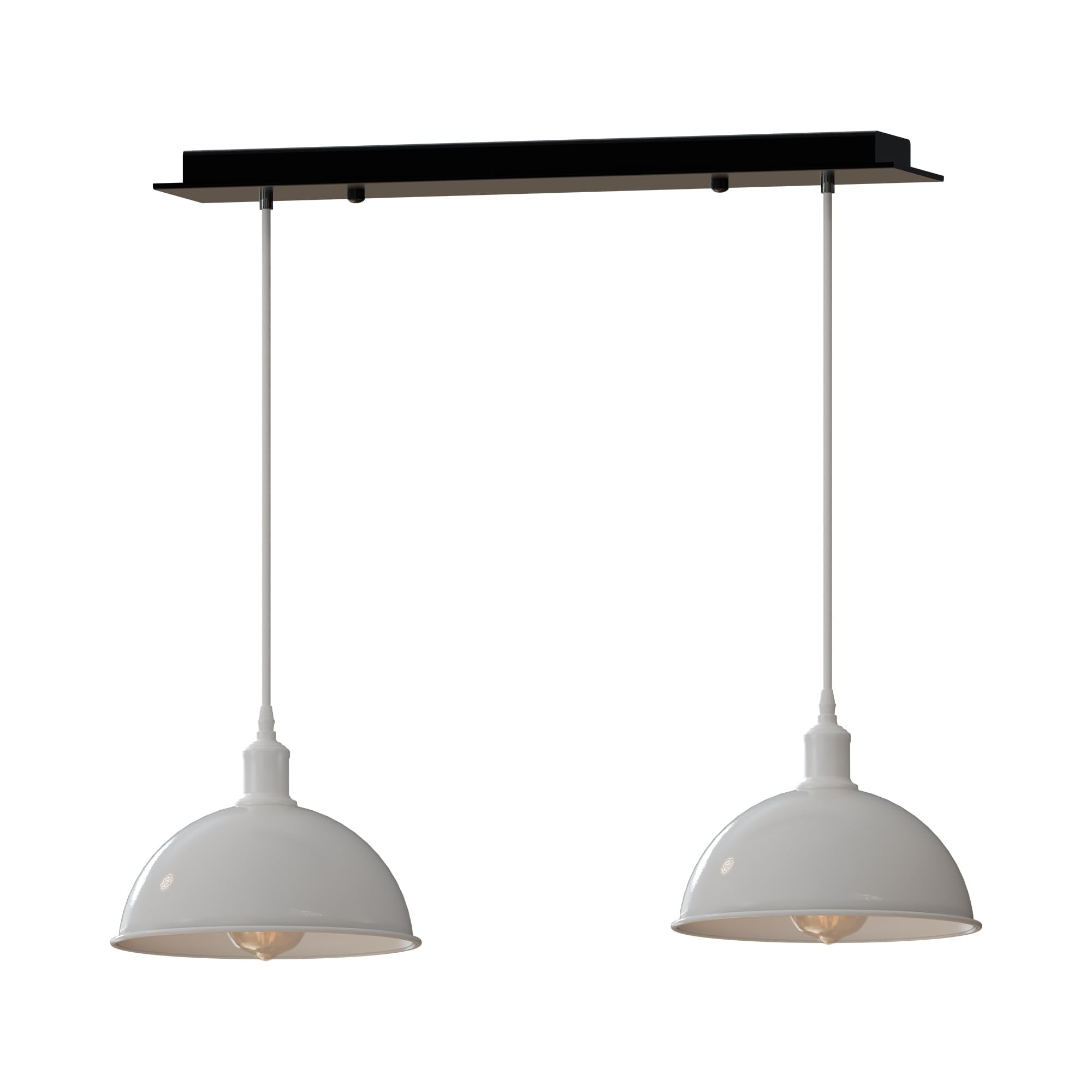 Vintage Industrial 2-Head Dome Pendant Light | Adjustable ~6145