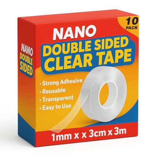 Strong Clear Double-Sided Nano Gel Adhesive Mounting Tape for Wall Fixings