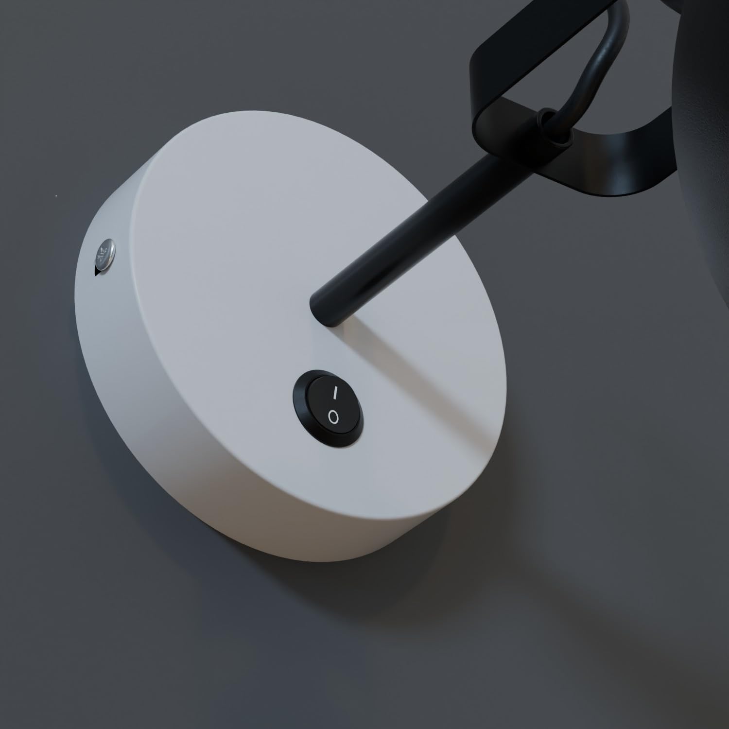 Single Point Drop Metal Ceiling Rose with Integrated Switch for Wall Lights
