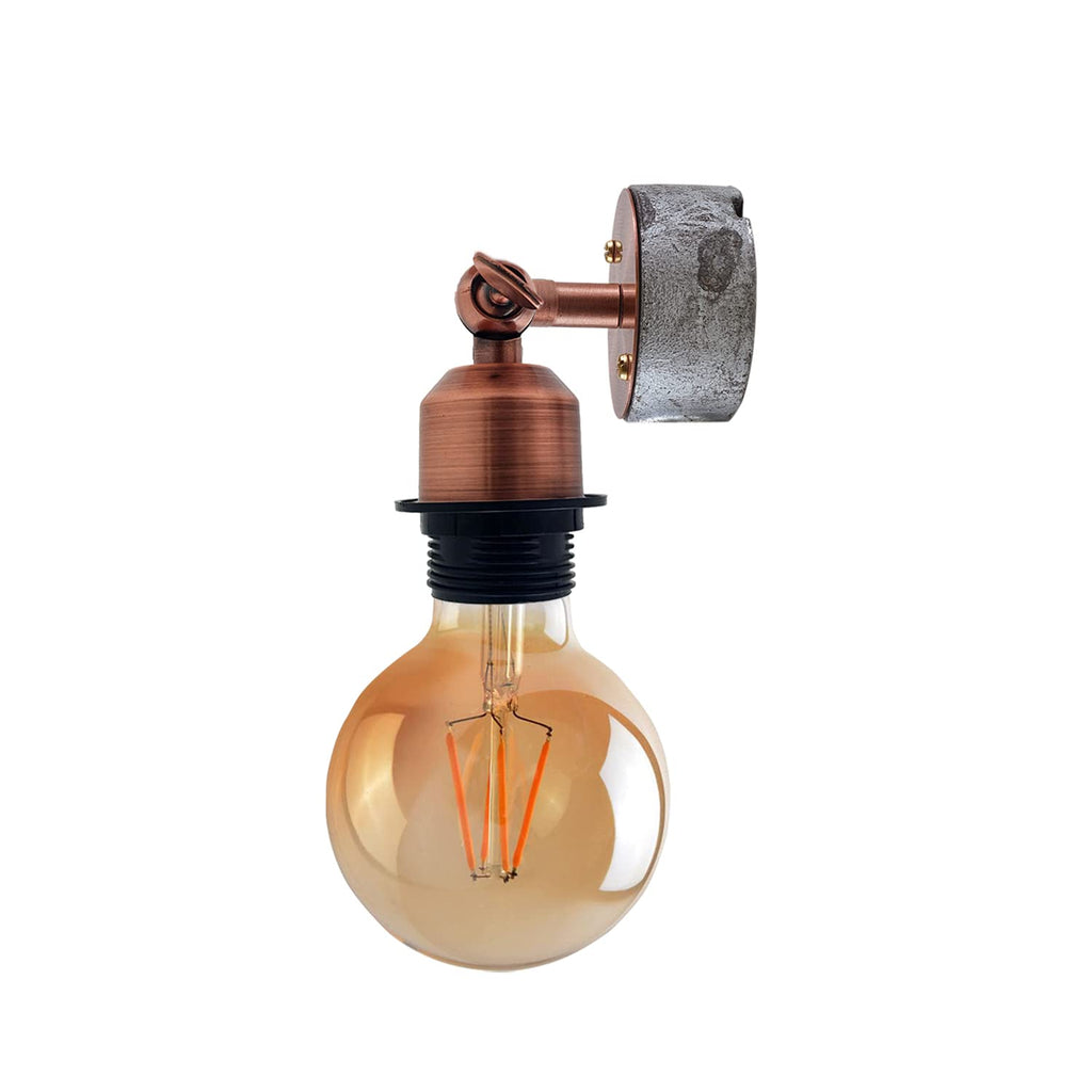 Industrial Vintage Steampunk Wall Sconce Light Fixture - Galvanized Metal Edison Style
