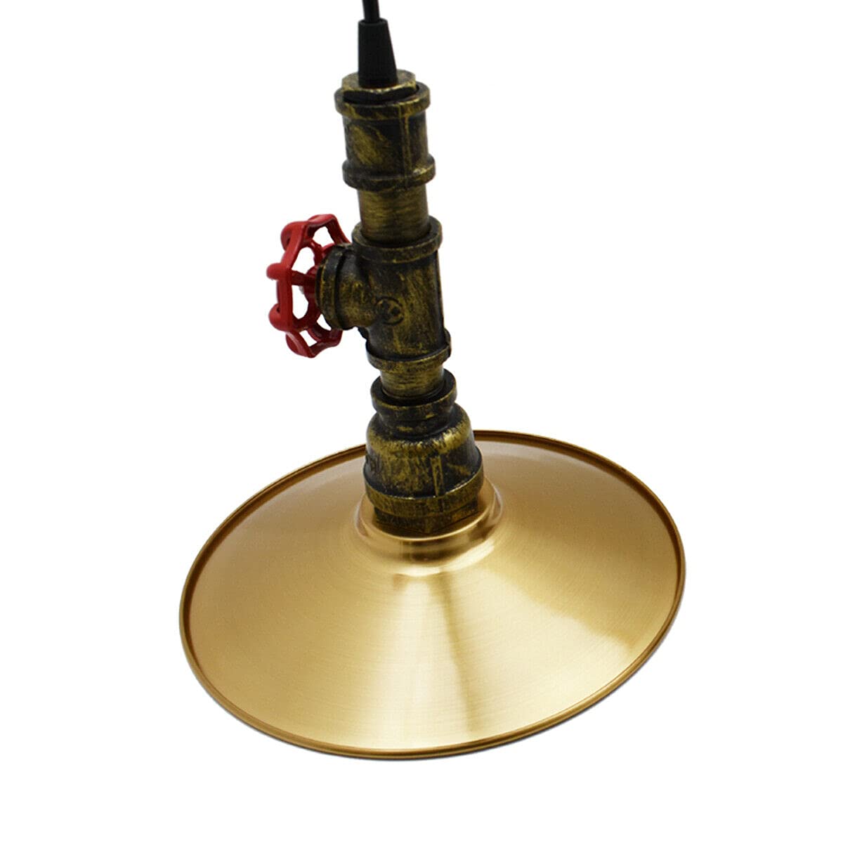 Vintage Loft Style Ceiling Pendant Light with Metal Flat Shade ~6106