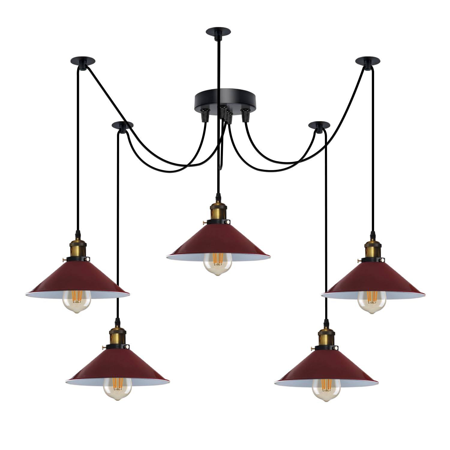 5 Arm 195cm Spider Pendant Lights E27 ~6149