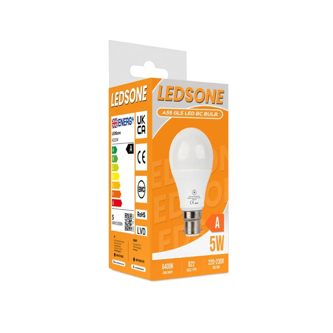 5W B22 Bayonet Bulb Globe Cool White LED light Bulb~6261