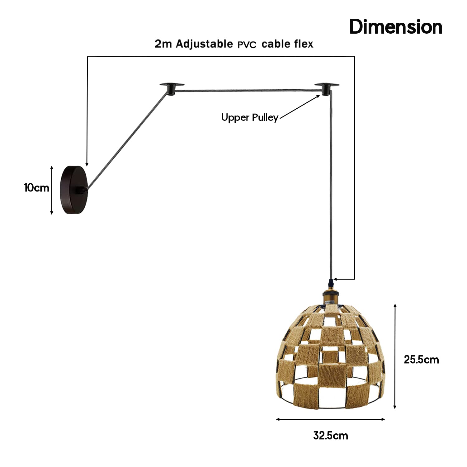 Hand-Woven Natural Bamboo Hemp Ceiling Pendant Light for Rustic Homes