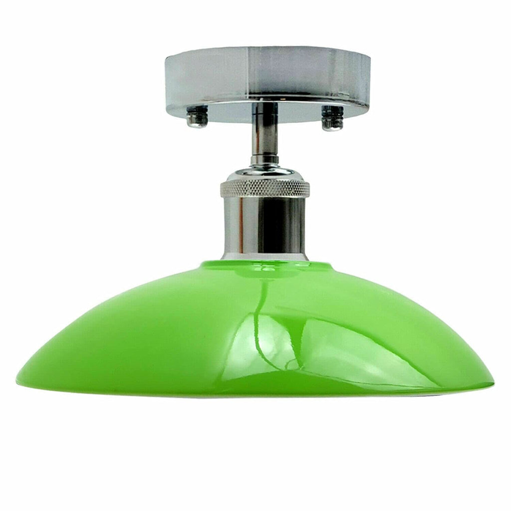 Green Metal Industrial Pendant Light, Modern Farmhouse Ceiling Fixture, E27/E26
