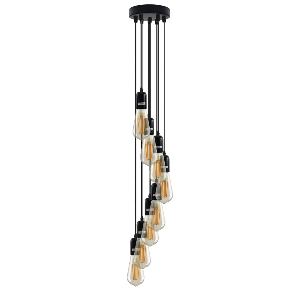 Modern Industrial E27 Pendant Light Fitting - Adjustable Height Kitchen Island