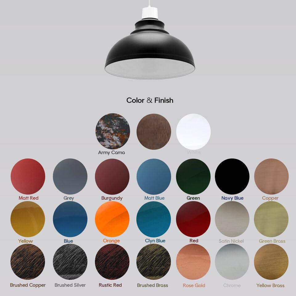 Metal Ceiling Lamp Shade 29cm Easy Fit ~6203