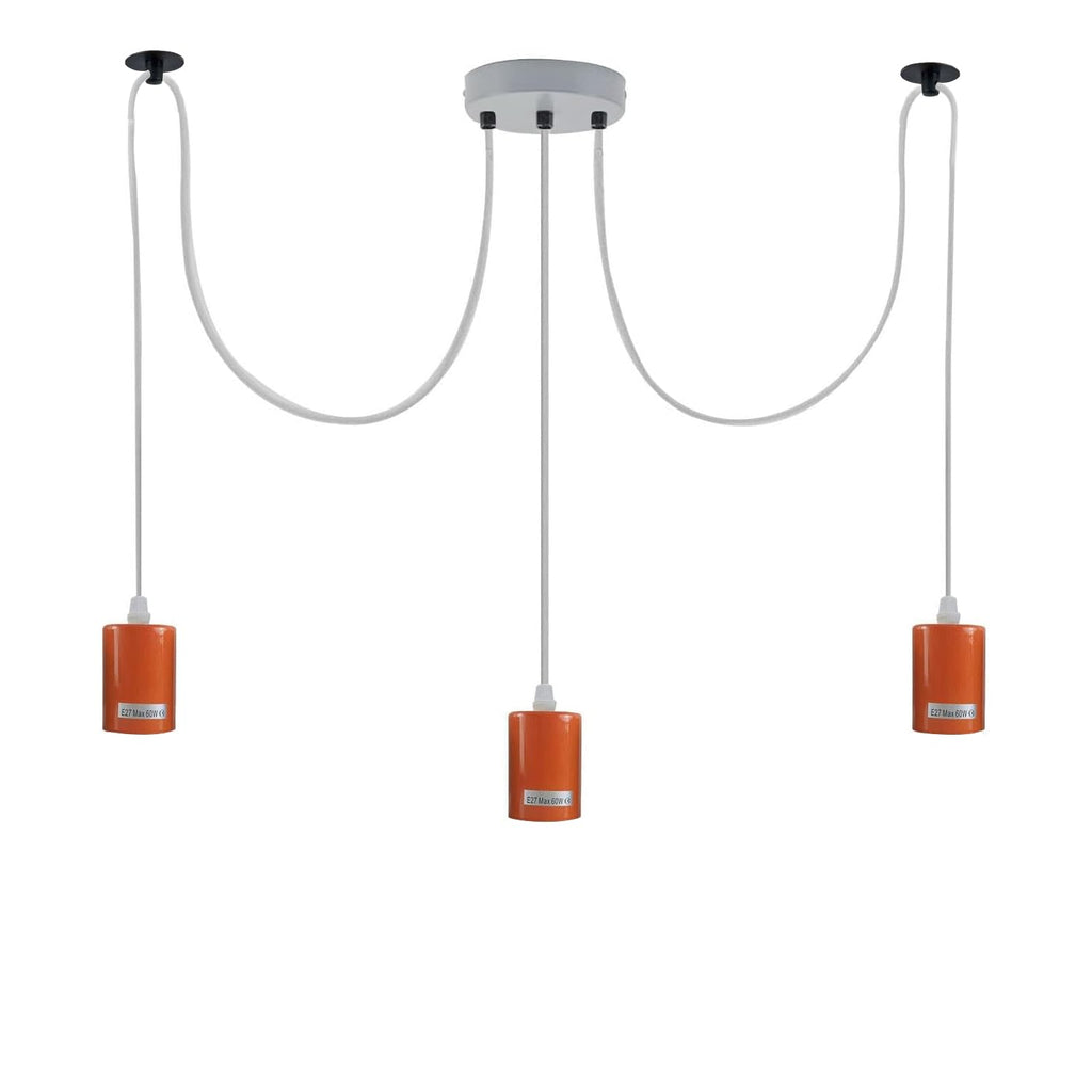 Industrial Spider Chandelier Pendant Light Fixture with E27 Base, Multi-Arm Design