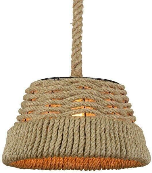 Rustic Natural Hemp Rope Pendant Light Shade, 40cm Diameter, Easy-Fit