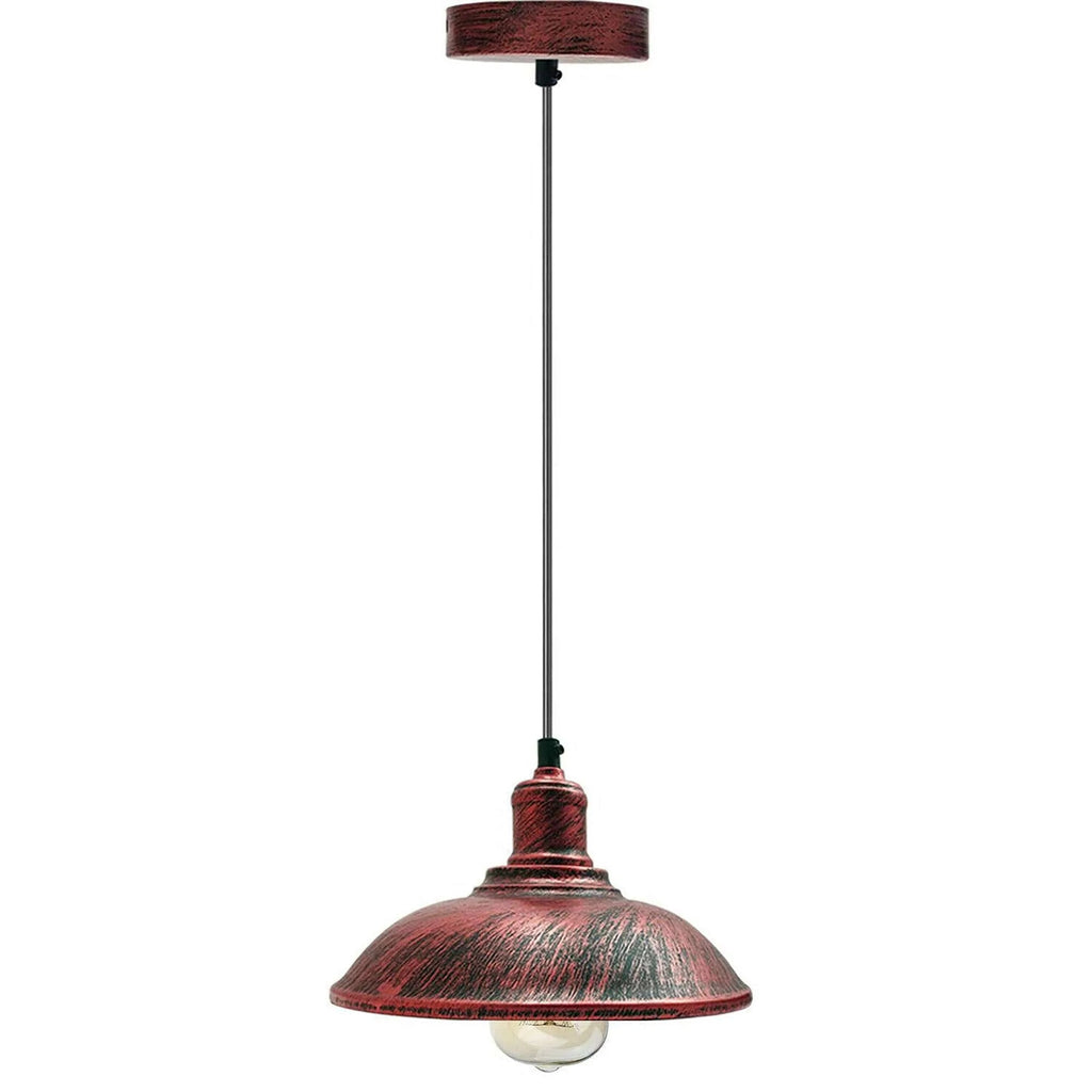 Industrial Vintage Metal Shade Hanging Ceiling Pendant Light Fixture E27 Base