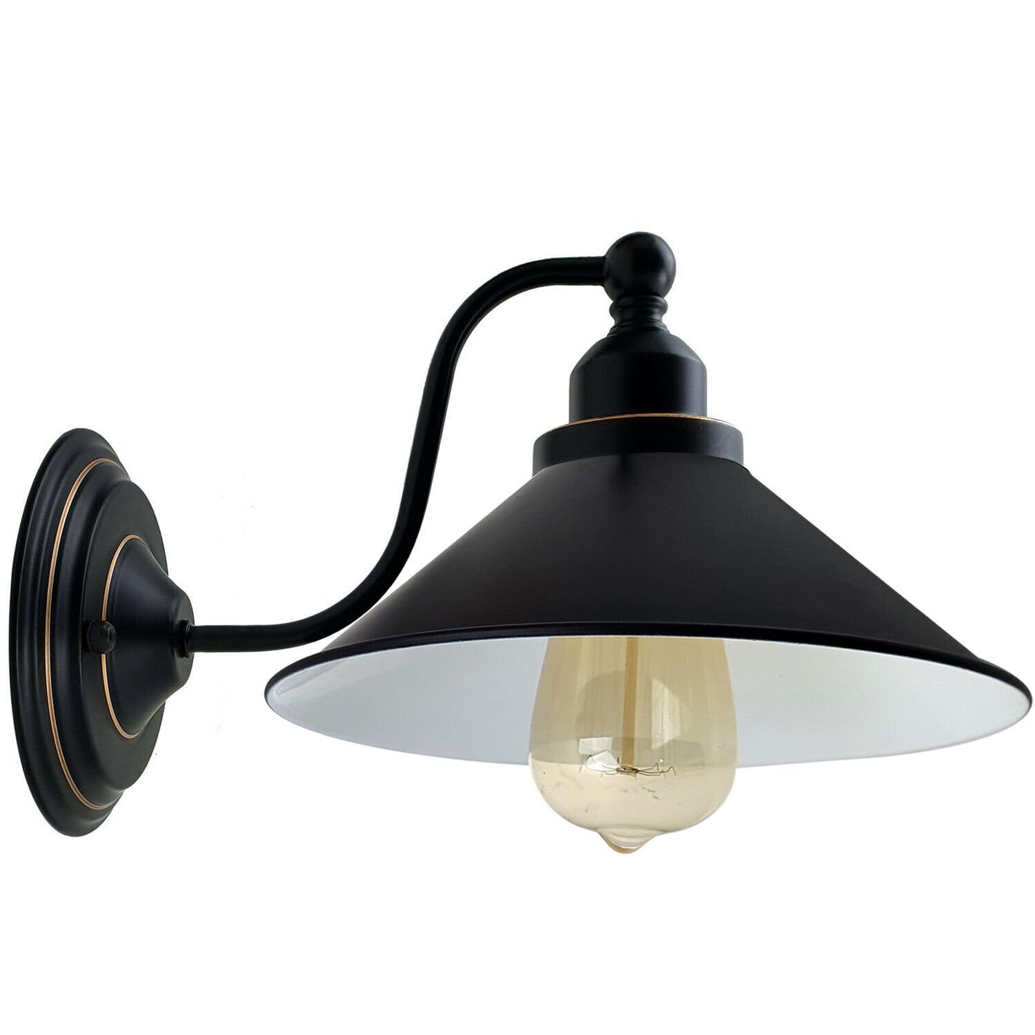 Industrial Style Metal Wall Sconce Light Fixture E27 Holder Retro Design