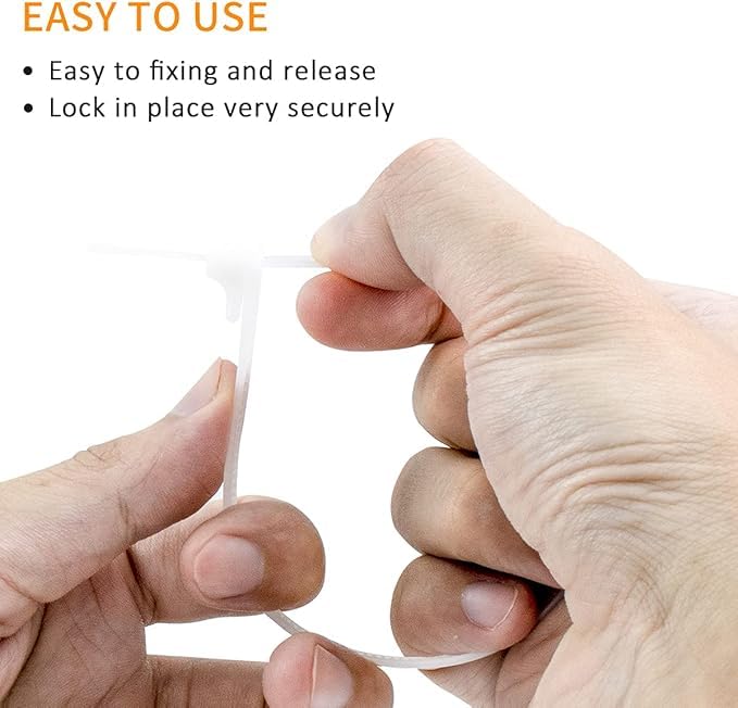 100 Heavy Duty Reusable Cable Ties 300 x 8mm ~6369