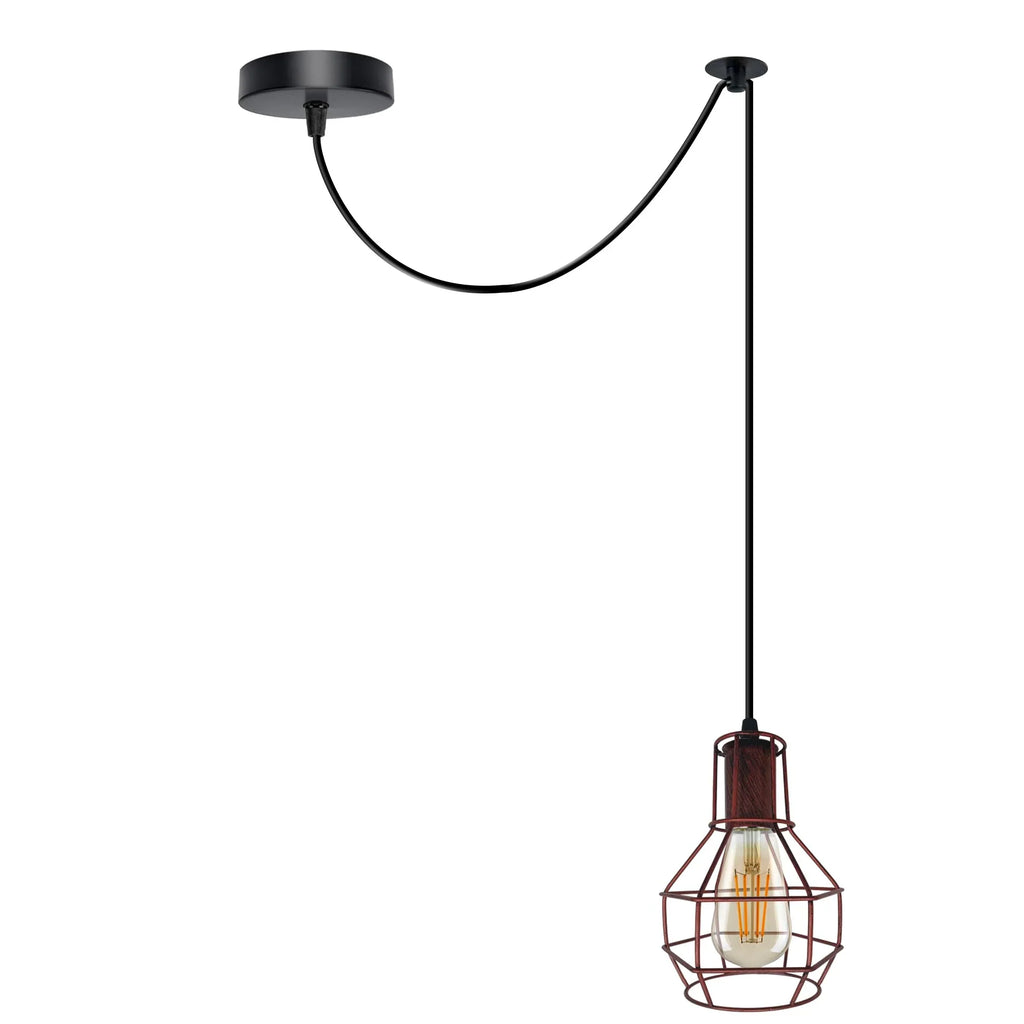 Vintage Industrial Spider Chandelier Pendant Light Kit Metal Cage E27 Ceiling Lamp