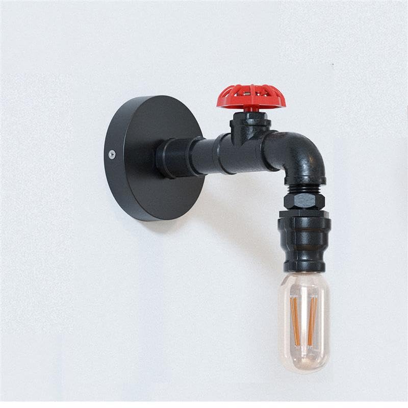 Industrial Steampunk Metal Pipe Wall Sconce Light Fixture with E27 Socket