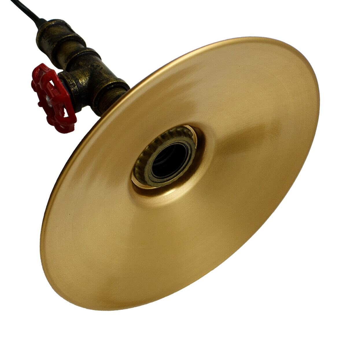 Vintage Loft Style Ceiling Pendant Light with Metal Flat Shade ~6106