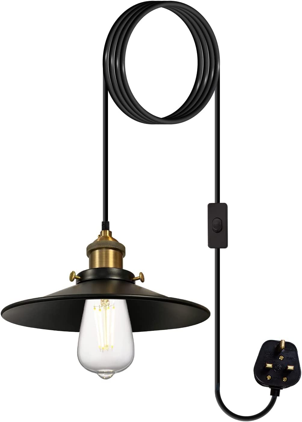 4m Plug in Pendant Lighting Metal ~6217