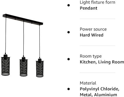 Charming Retro Three-Head Pendant Island Ceiling Light Fixture for Kitchen Dining