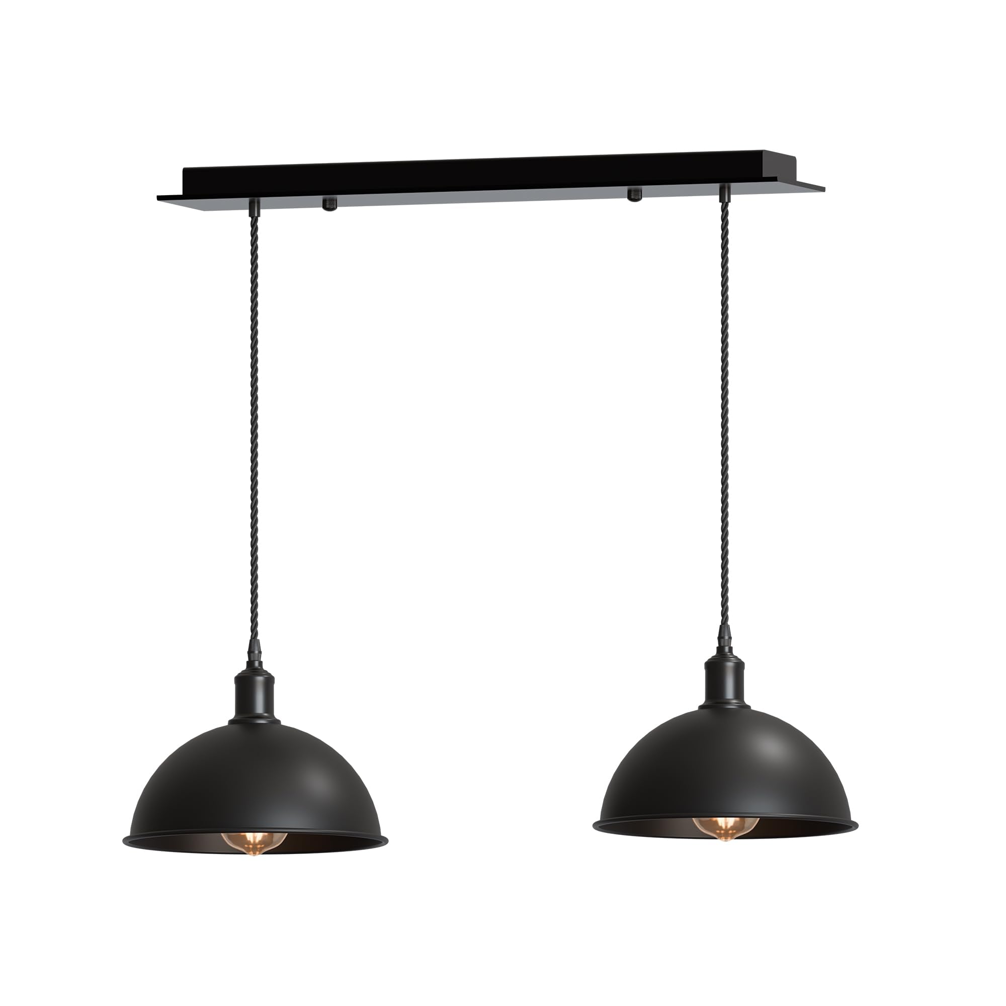 Vintage Industrial 2-Head Dome Pendant Light | Adjustable ~6145