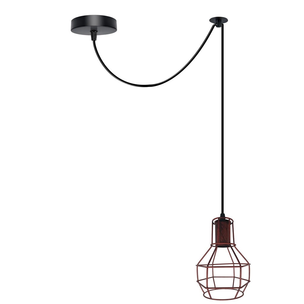 Vintage Industrial Spider Chandelier Pendant Light Kit Metal Cage E27 Ceiling Lamp