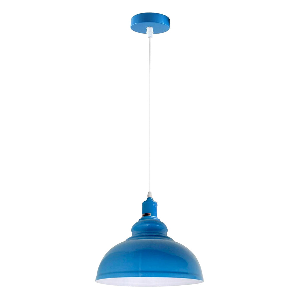 Vintage Industrial Metal Pendant Light Fixture with E27 Holder, Adjustable Cable