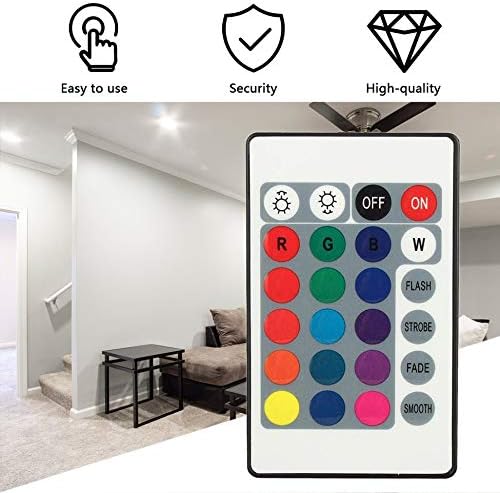 Versatile 12V IR Remote Controller for RGB LED Strip Lights, 24/44 Key Options