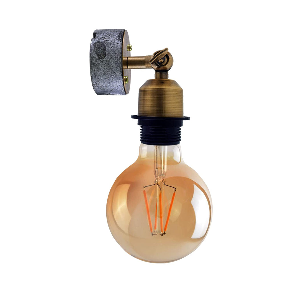 Industrial Vintage Steampunk Wall Sconce Light Fixture - Galvanized Metal Edison Style
