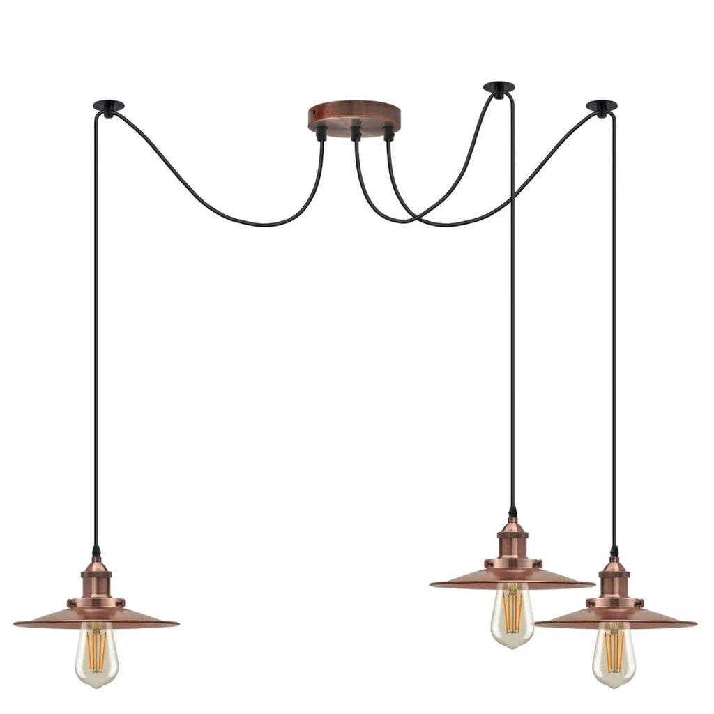 Vintage Industrial Metal Ceiling Pendant Light Fixture with Adjustable Length