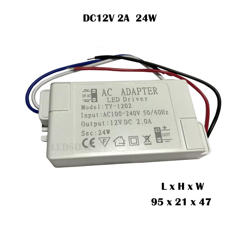 Versatile 12V DC Constant Voltage LED Power Supply Transformer 24W 36W