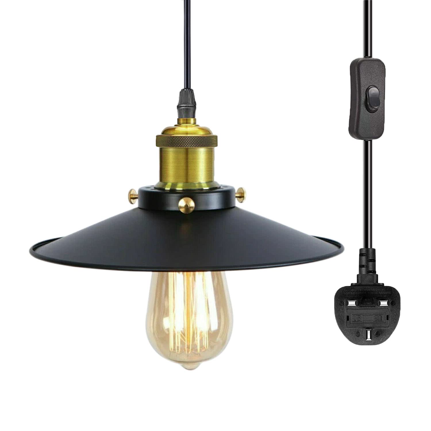 4m Plug in Pendant Lighting Metal ~6217