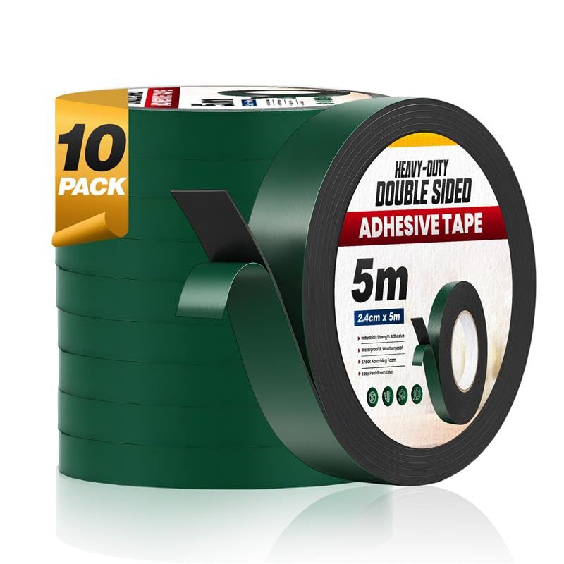 LEDSone Black Heavy-Duty Waterproof Double-Sided Foam Tape 0.95 x 16.4 Feet