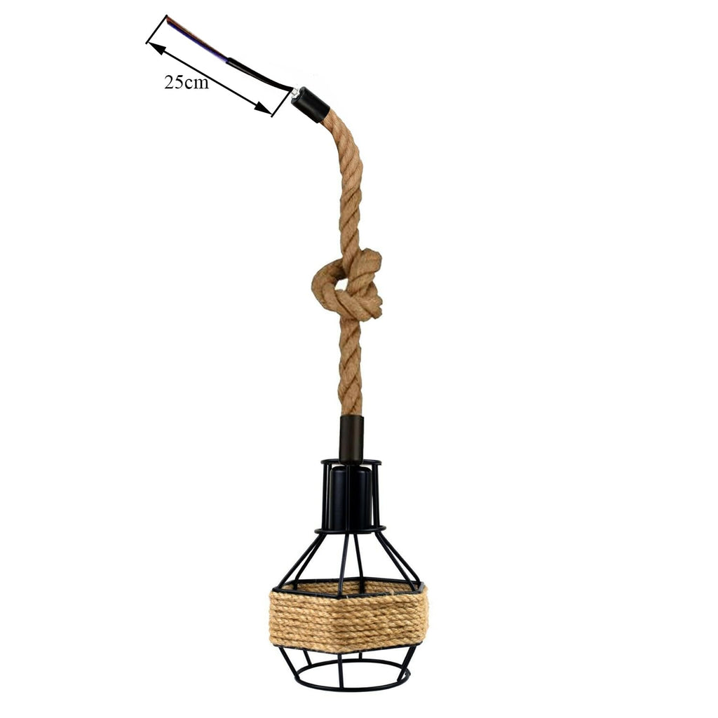 Ceiling Pendant Light Metal Hemp Rope Style ~6203