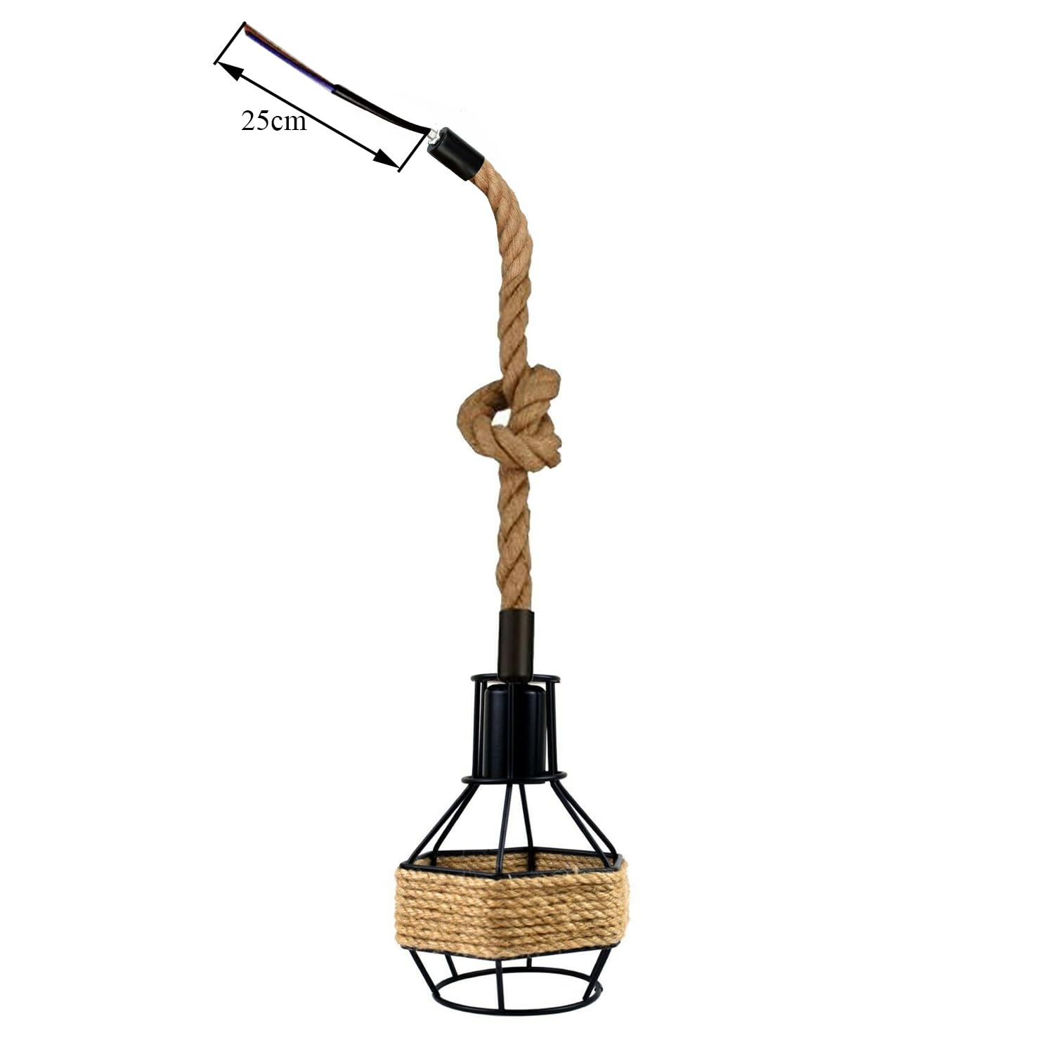 Ceiling Pendant Light Metal Hemp Rope Style ~6203