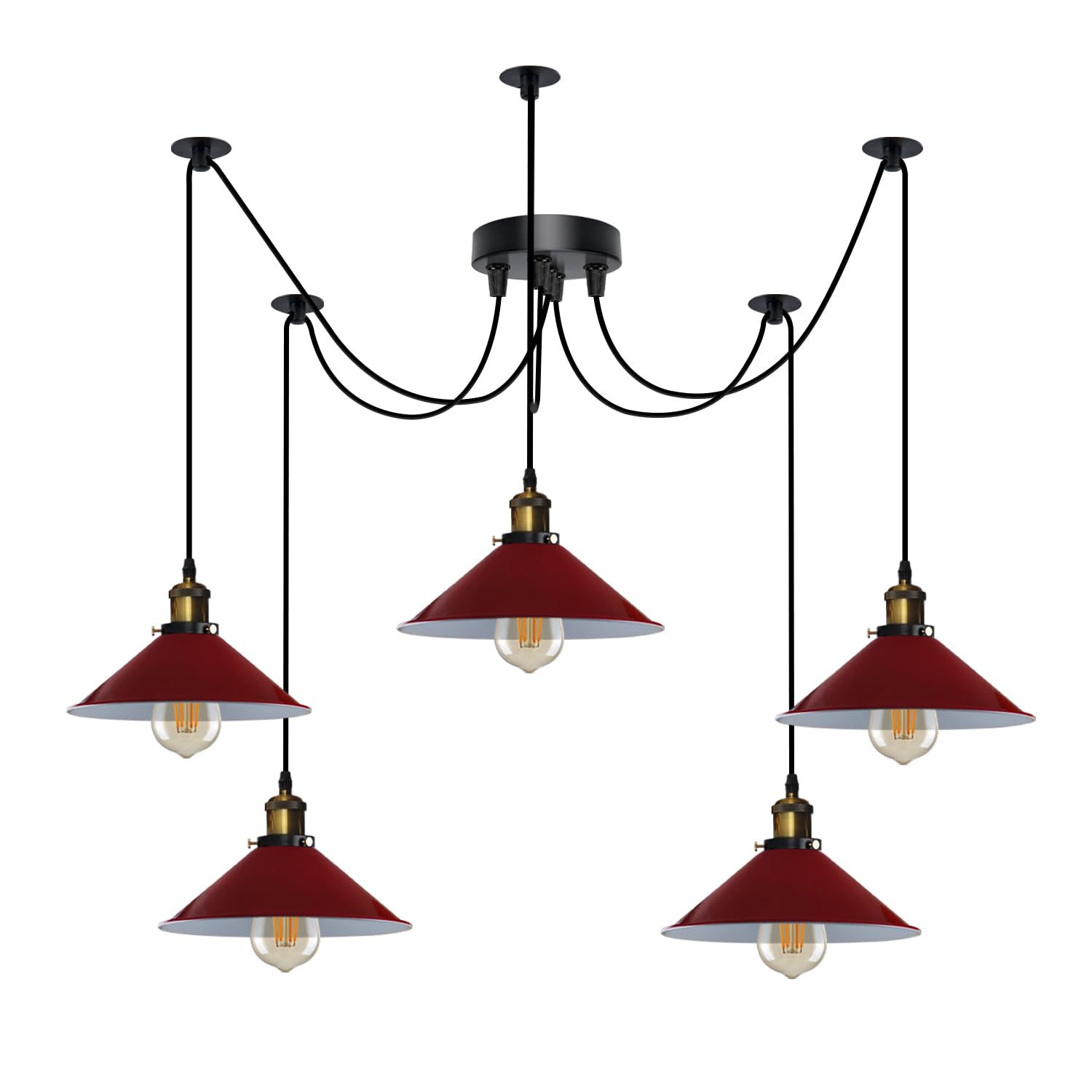 5 Arm 195cm Spider Pendant Lights E27 ~6149