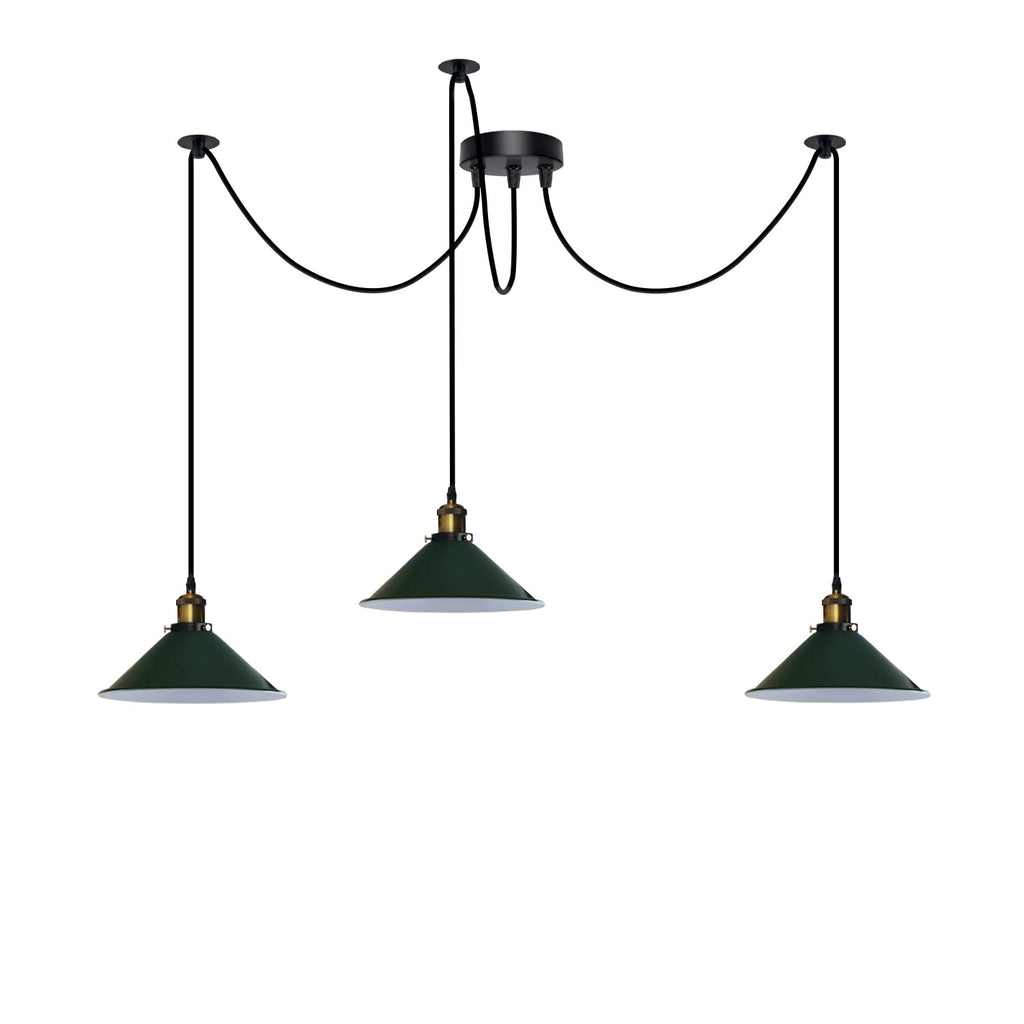 Industrial 6-Light Spider Pendant Ceiling Lamp E27 Metal Fixture Adjustable Cables