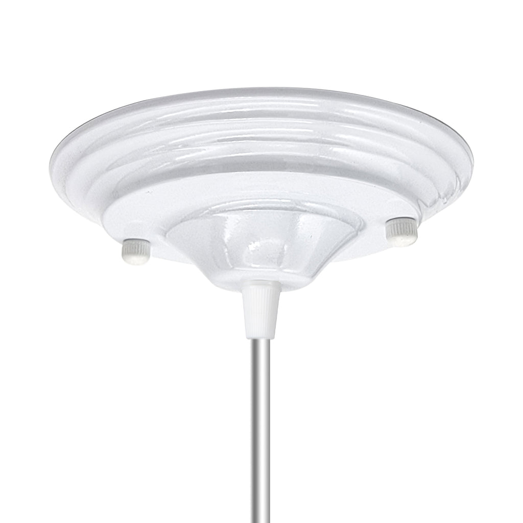 140mm Single Outlet Metal Front Fitting Ceiling Rose ~ 5785