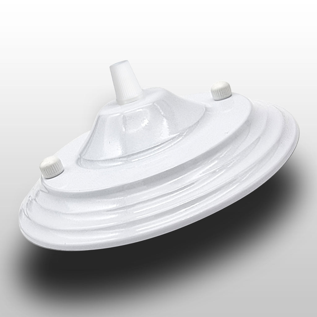 140mm Single Outlet Metal Front Fitting Ceiling Rose for Pendant Light
