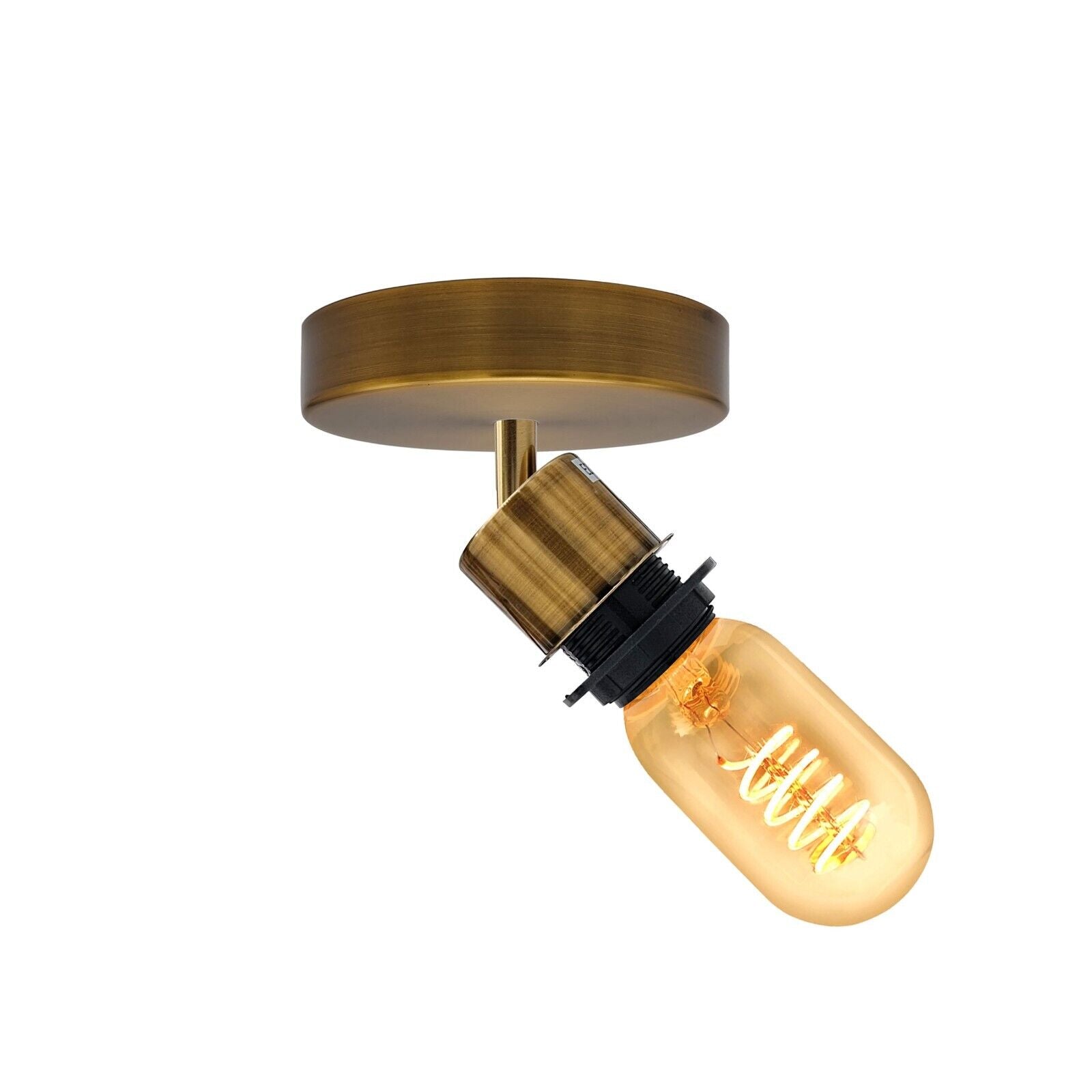 Adjustable Retro LED Flush Mount Ceiling Wall Light Industrial E27 Fixture