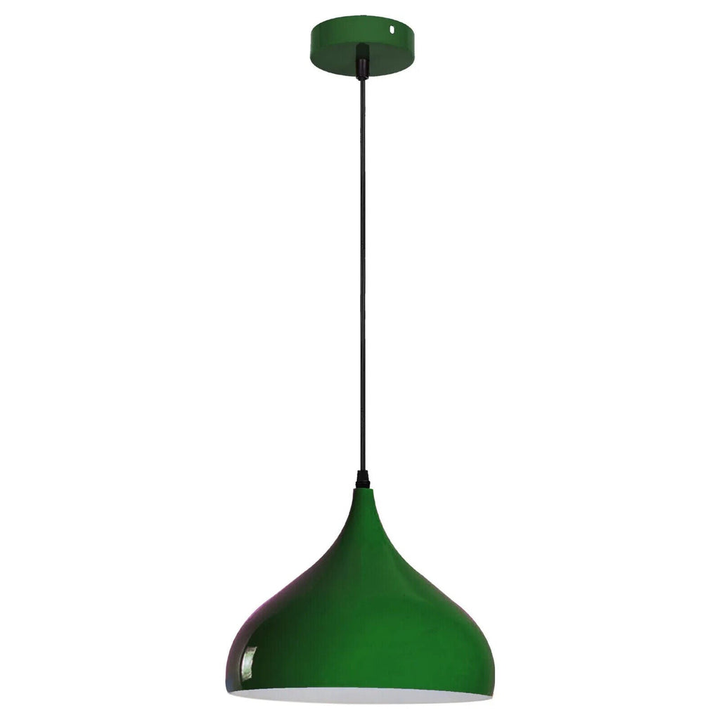 Industrial Retro Metal Pendant Light Fixture with Adjustable Cable for Home Decor