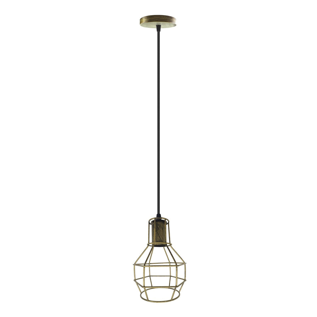 Industrial Cage Pendent Light Geometric Ceiling LED Lamp ~6059