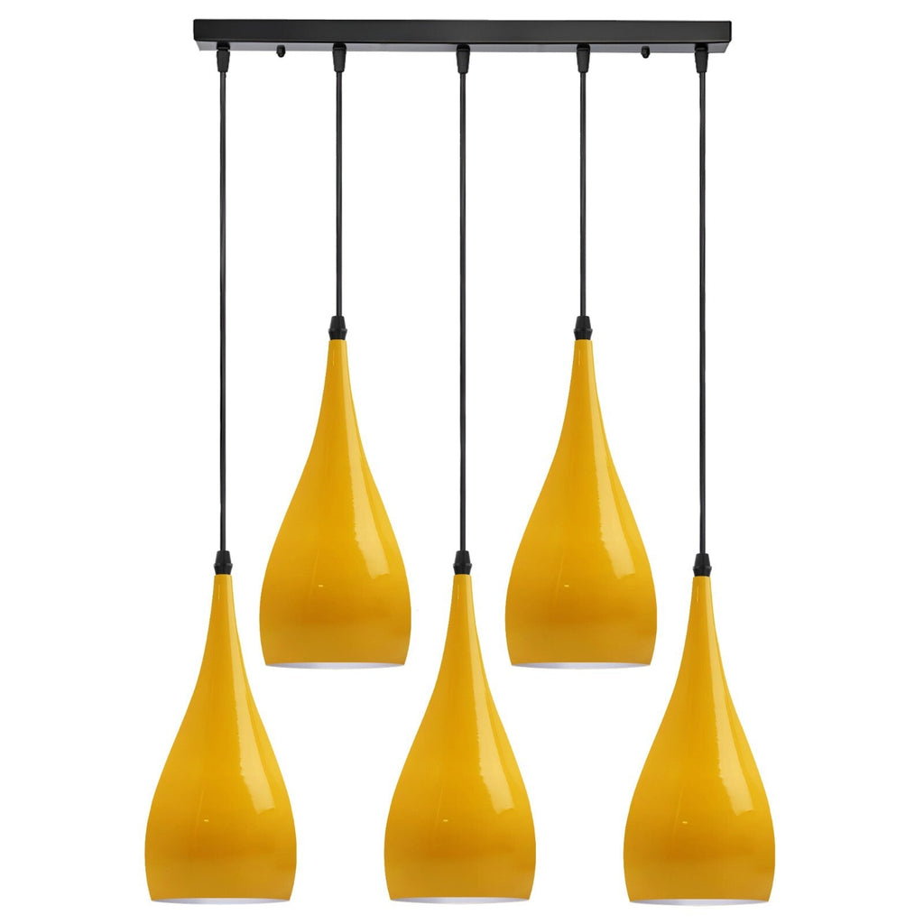 Vintage Industrial 5-Light Teardrop Ceiling Pendant Lamp Fixture