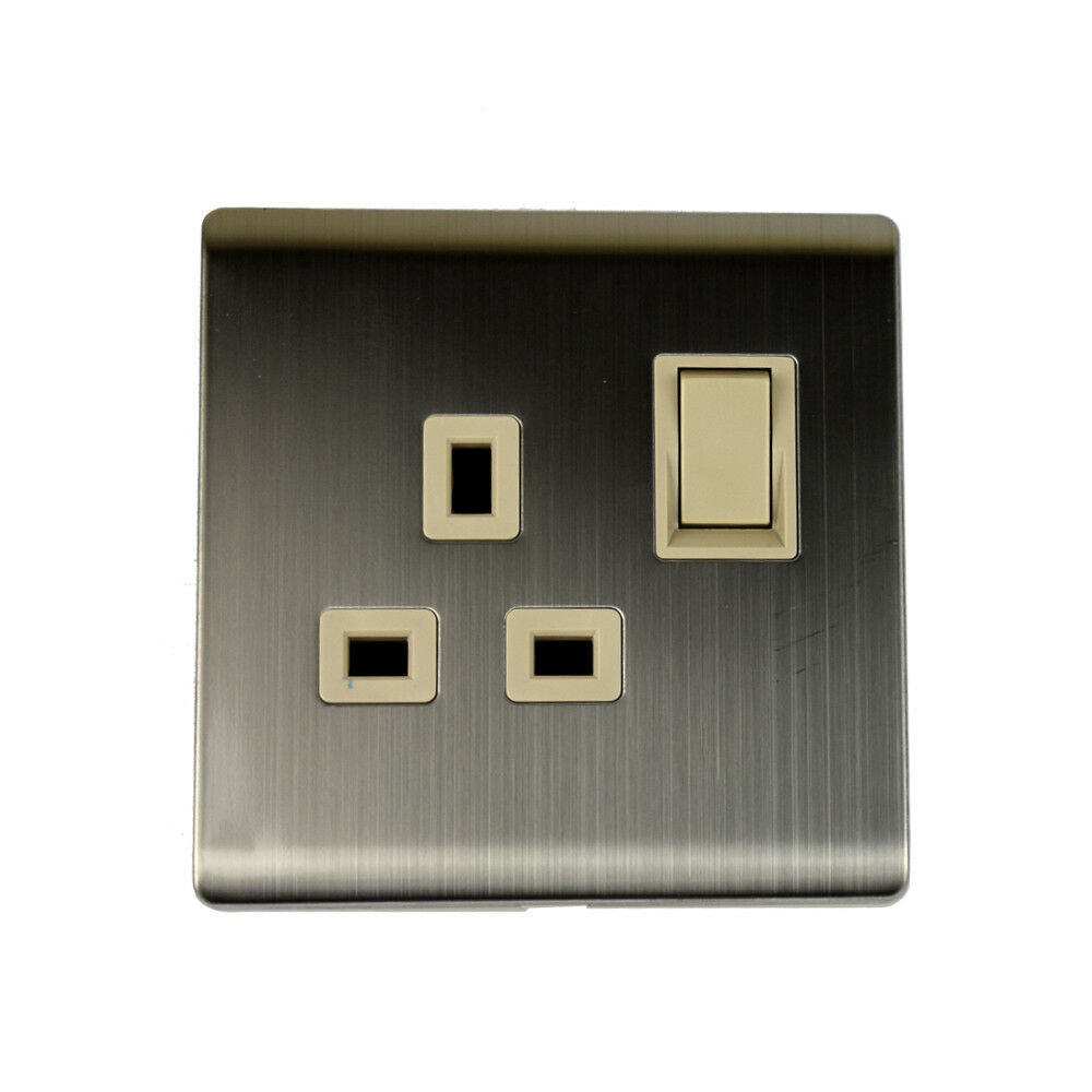 13Amp Single & Double wall plug socket with ON/OFF Switch LED Indicator~5783