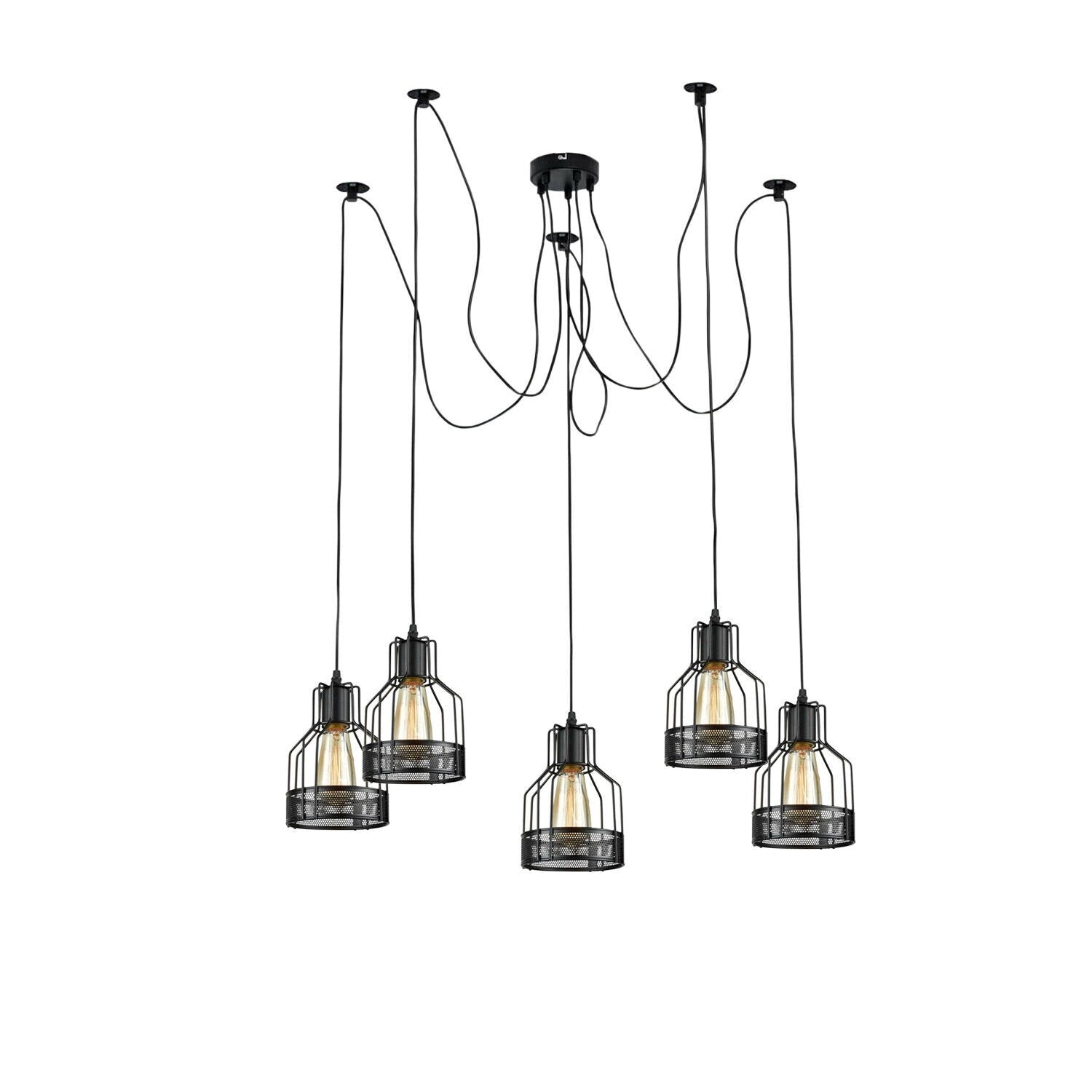 Industrial Spider Pendant Light | Multiple Ceiling Light Fixture ~6139