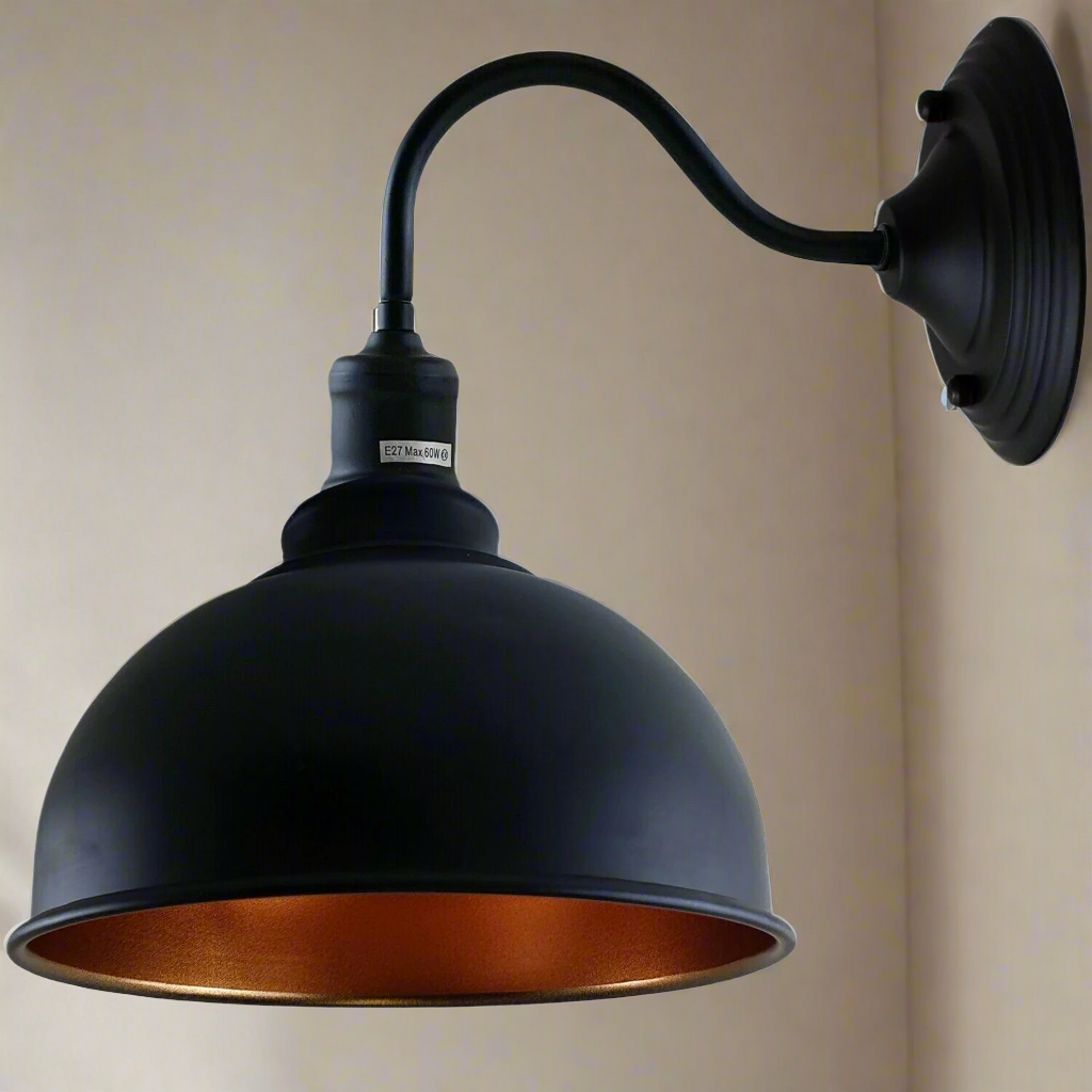 Elegant Industrial Style Metal Swan Neck Indoor Wall Light Fixture