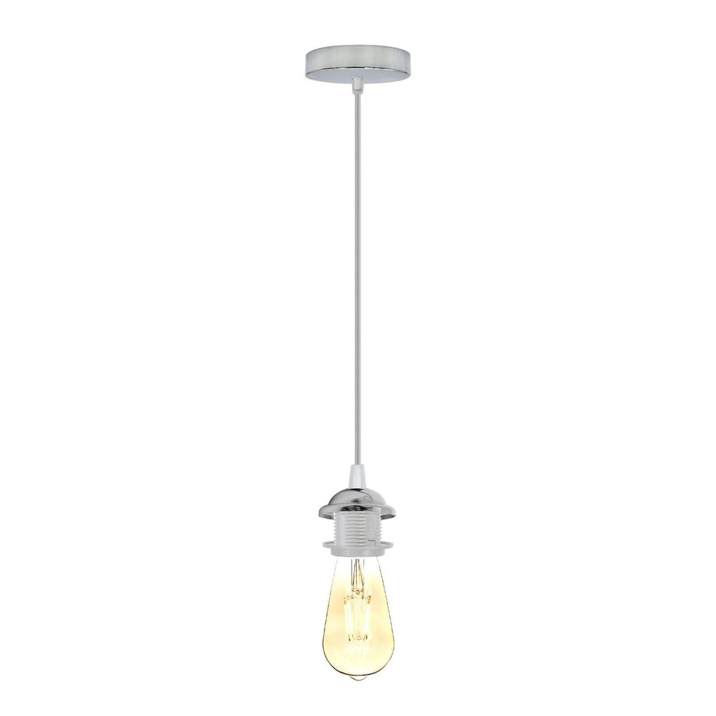Vintage Industrial E27 Pendant Light Kit Metal Bulb Holder Ceiling Lamp