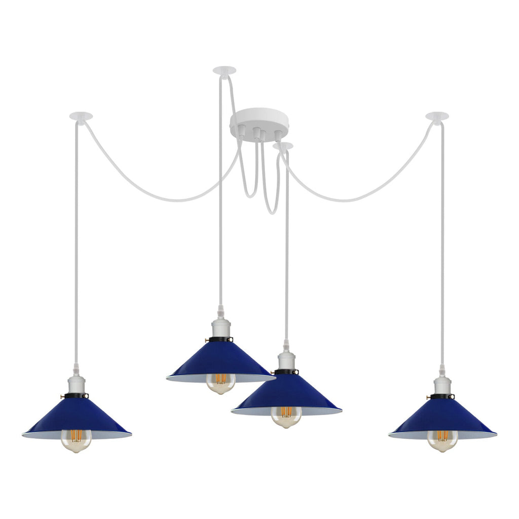 Industrial Spider Multi-Pendant Loft Ceiling Light Fixture E27 Retro Style