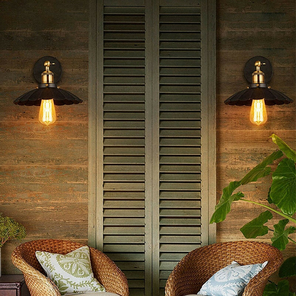 Black Wall Sconce Vintage Retro Wall Light Lamp Fixture~5916